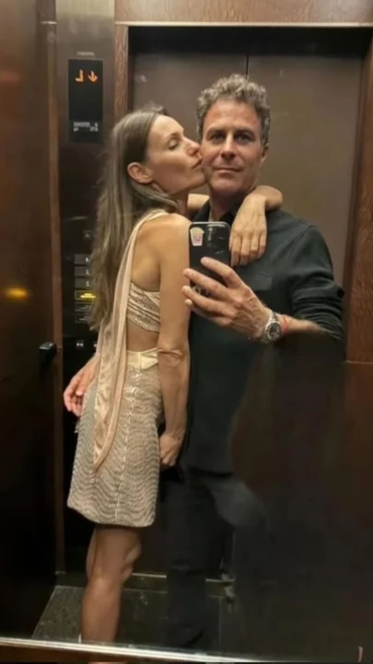 Pampita junto a Martín Pepa. Foto: NA.