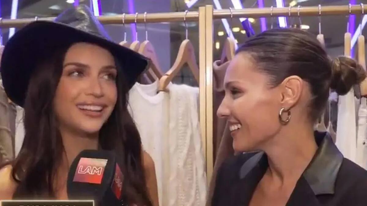 Pampita y Zaira Nara, móvil para LAM. Foto: captura pantalla.