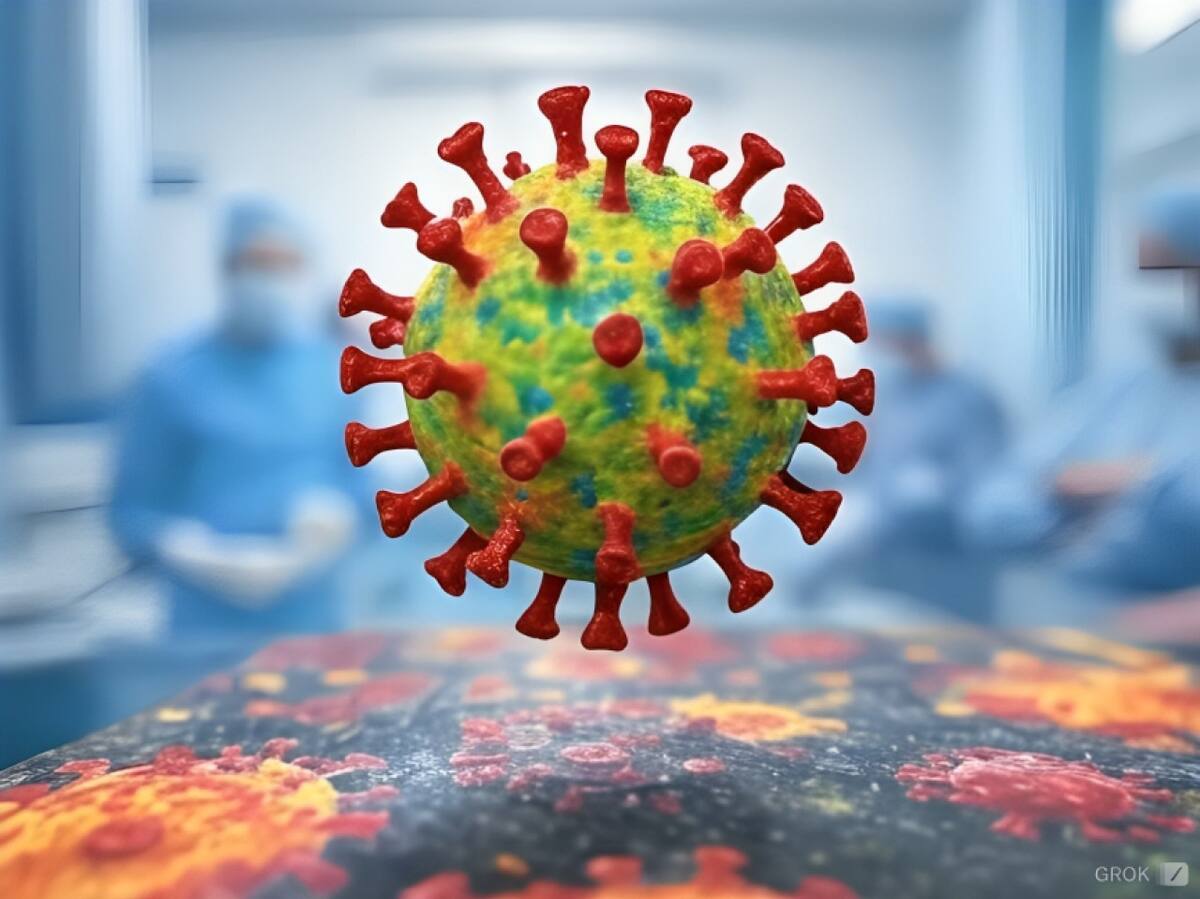 Pandemia por Covid-19. Foto: Grok IA.