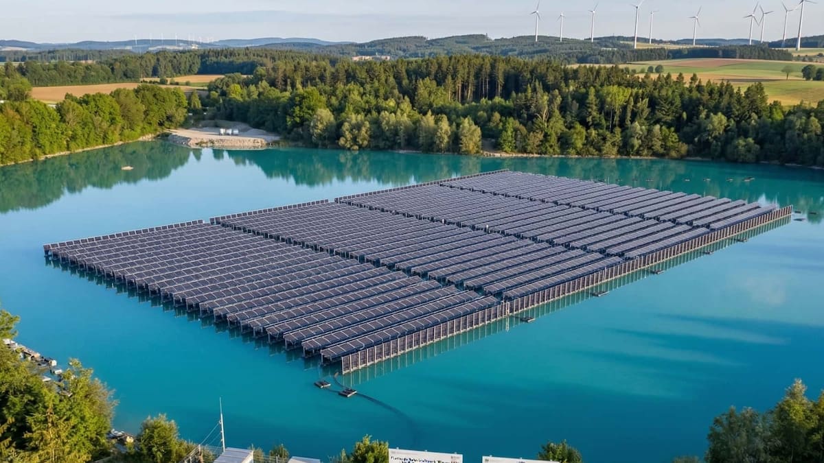 Instalados sobre el agua y orientados de este a oeste, los paneles solares verticales permiten generar electricidad en las horas de mayor consumo, mejorando la eficiencia del sistema energético.