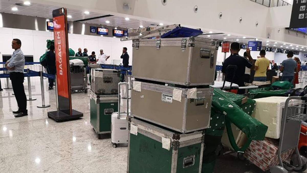 Pánico en vuelo de Palmeiras por viento Zonda, hizo dos intentos fallidos de aterrizaje, llegada a Buenos Aires, Foto Twitter