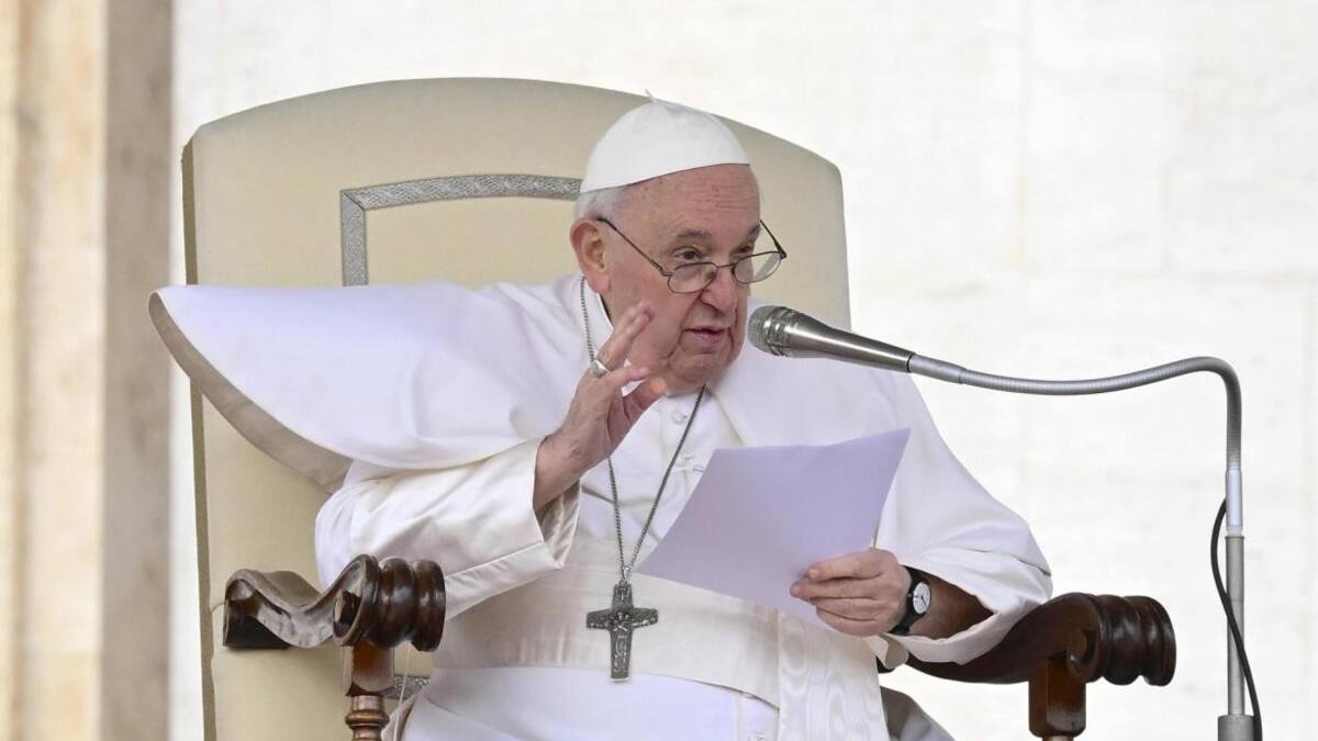 Papa Francisco en la audiencia general. Foto EFE.
