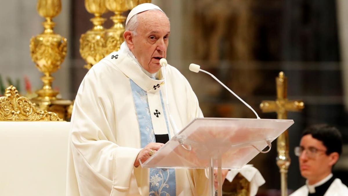Papa Francisco en la primera misa del 2020, REUTERS