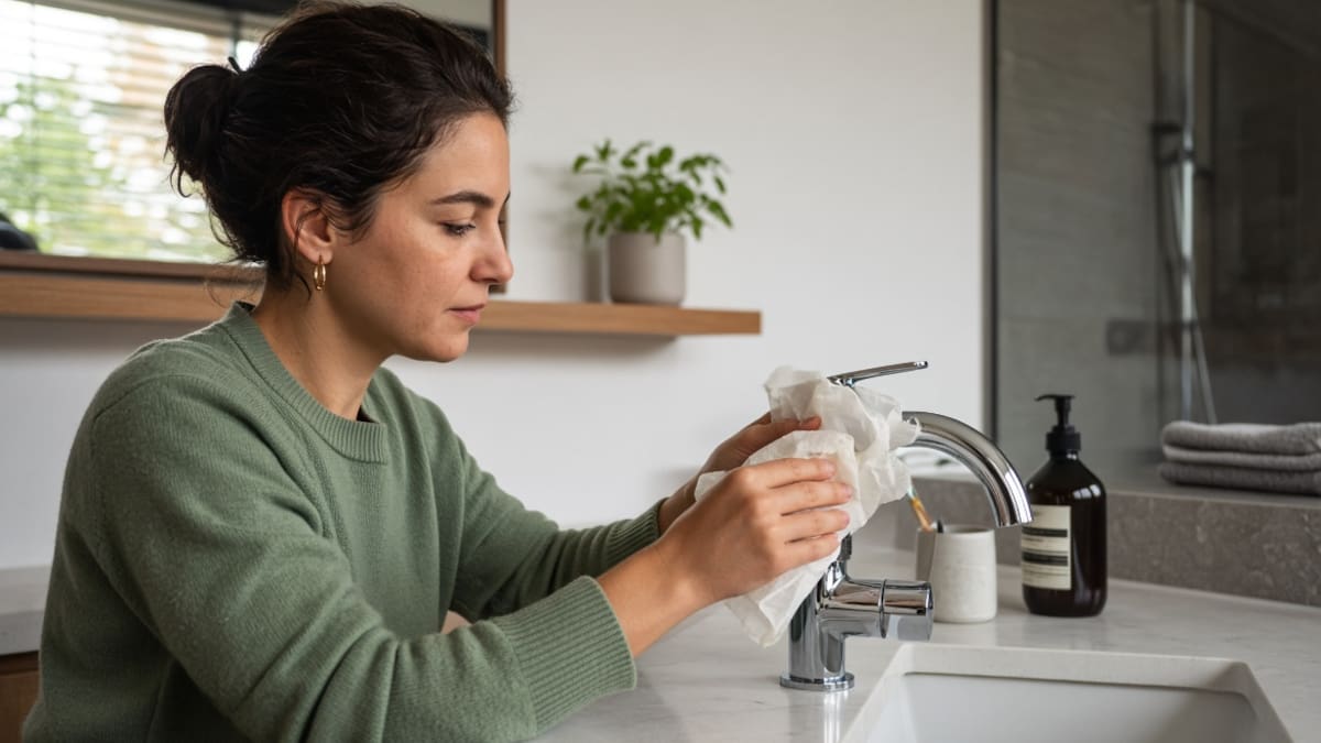 Para qué sirve frotar papel manteca en canillas y llaves de agua: los expertos en limpieza coinciden en su efectividad