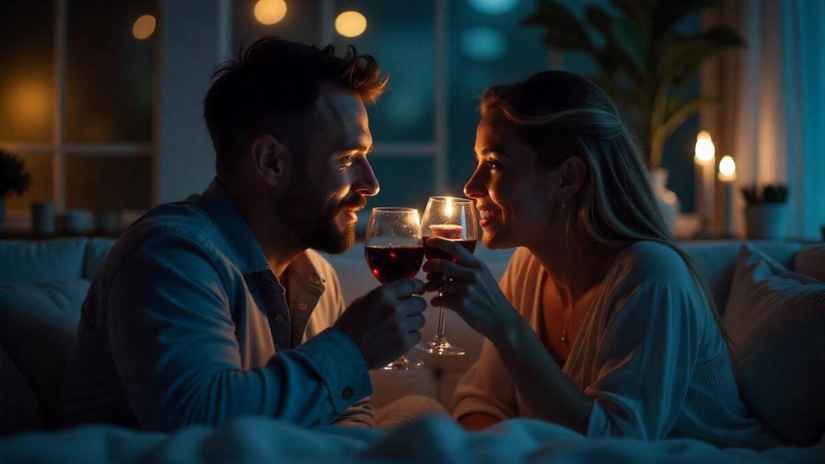 Pareja feliz, novios. Foto: Freepik AI.