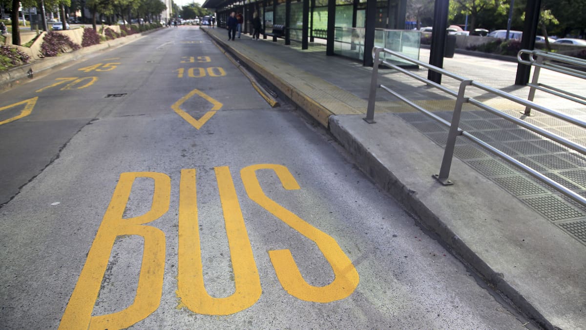 Paro de colectivos en Buenos Aires. Foto: NA/Mariano Sánchez.