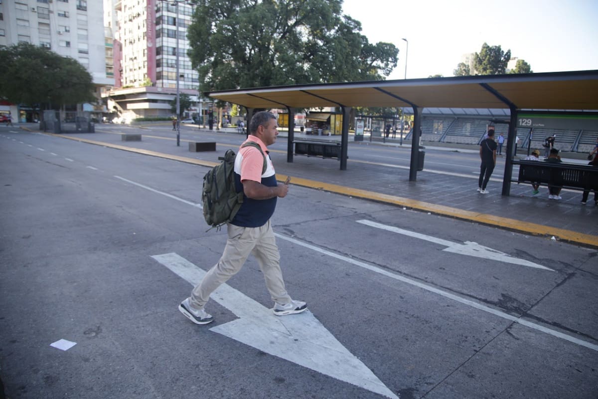 Paro de colectivos; paro de transporte. Foto: NA (Marcelo Capece)