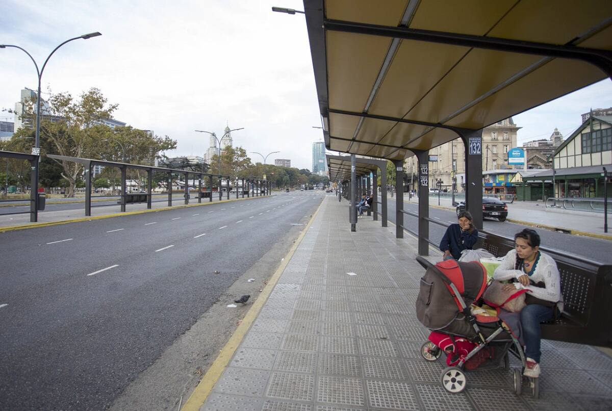 Paro de colectivos; paro de transporte. Foto: NA (Mariano Sánchez)