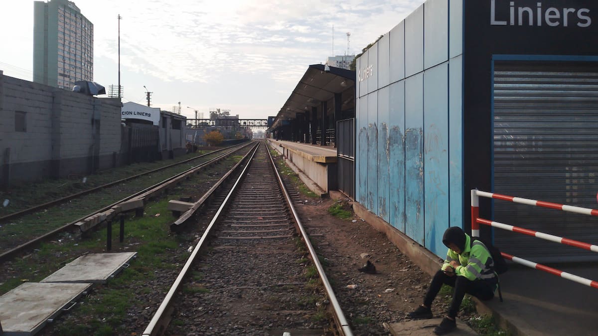 Paro de trenes, estación Liniers. Foto: NA/Juan Vargas