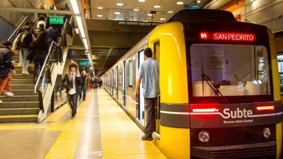 Subte de la línea A. Foto: Télam.