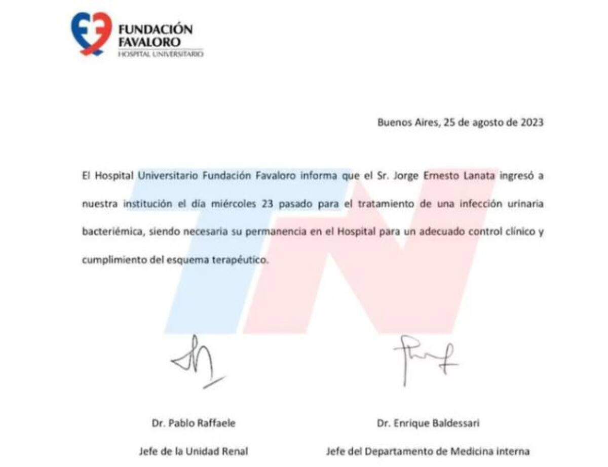 Parte médico Jorge Lanata
