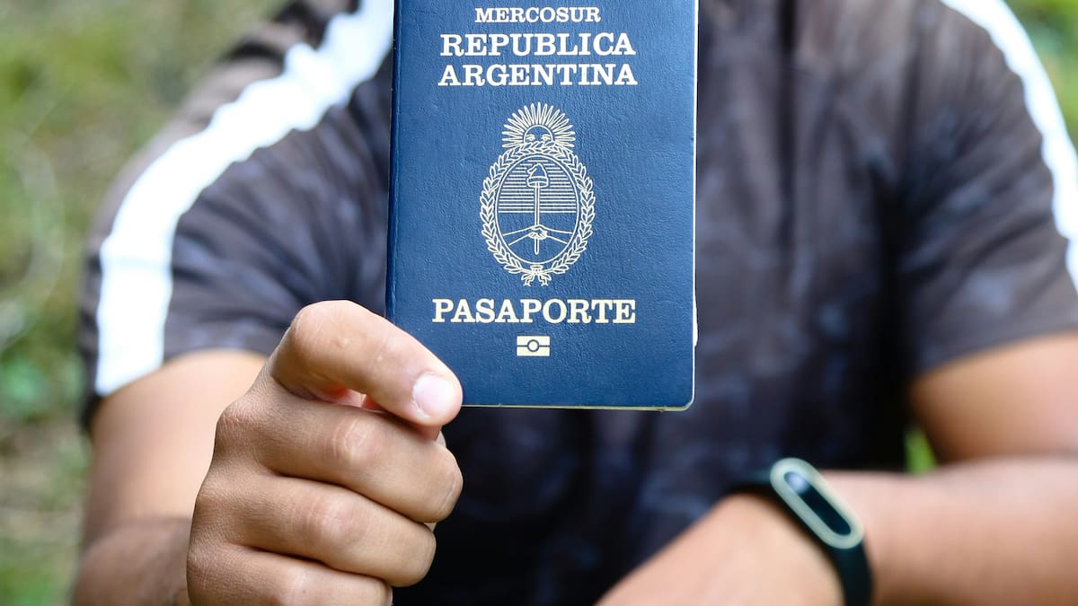 Pasaporte de Argentina.