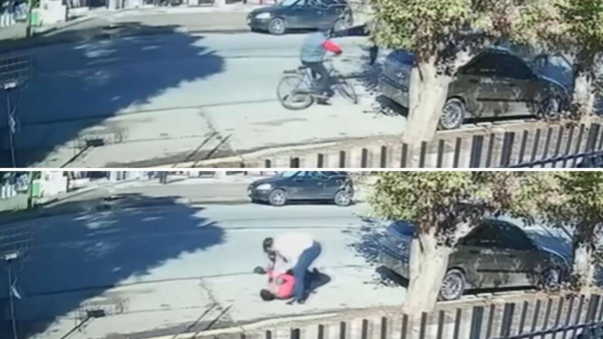 Patada voladora a ladrón. Foto: captura Twitter