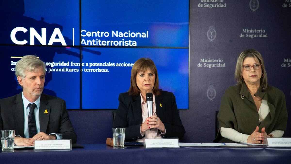 Patricia Bullrich anunció la creación del Centro Nacional Antiterrorista