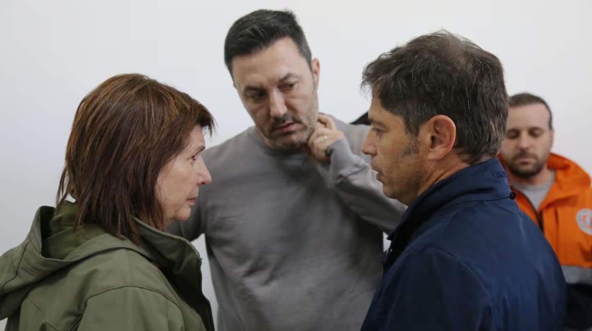 Patricia Bullrich, Luis Petri y Axel Kicillof. Foto: Gobierno PBA.