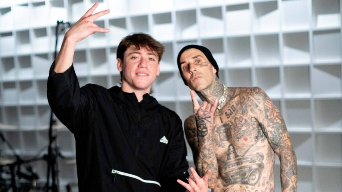Paulo Londra y Travis Barker. Foto: Rolling Stone