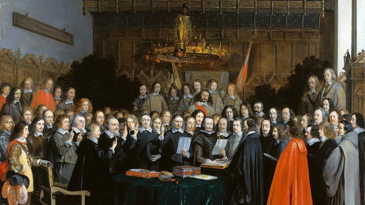 Paz de Westfalia en Münster (Gerard Terborch 1648).