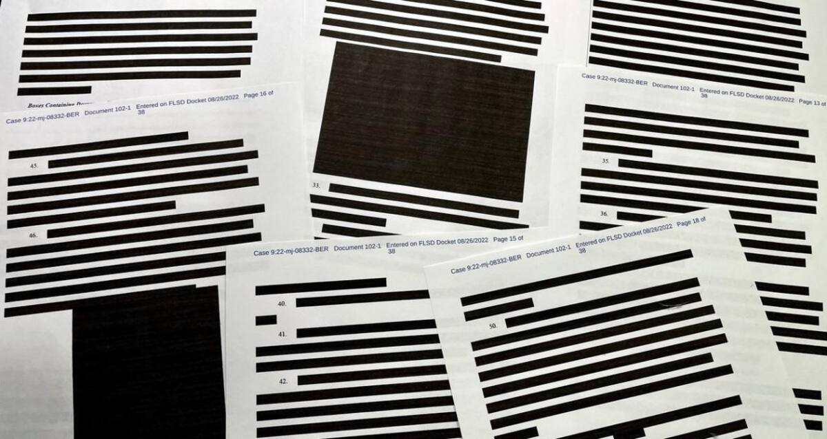 Pedido de allanamiento a mansión de Trump. Foto: REUTERS.