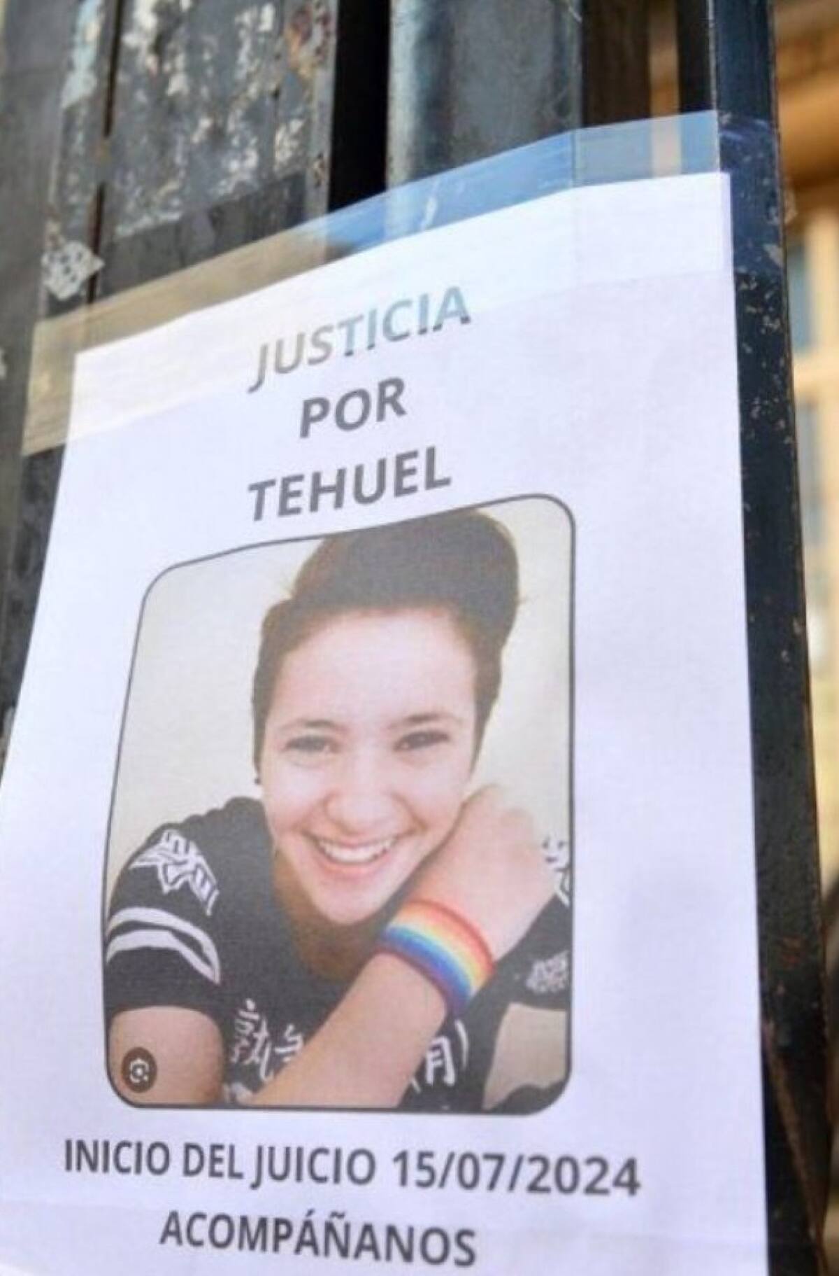 Pedido de justicia por Tehuel de la Torre. Foto: X @Hechosanderecho
