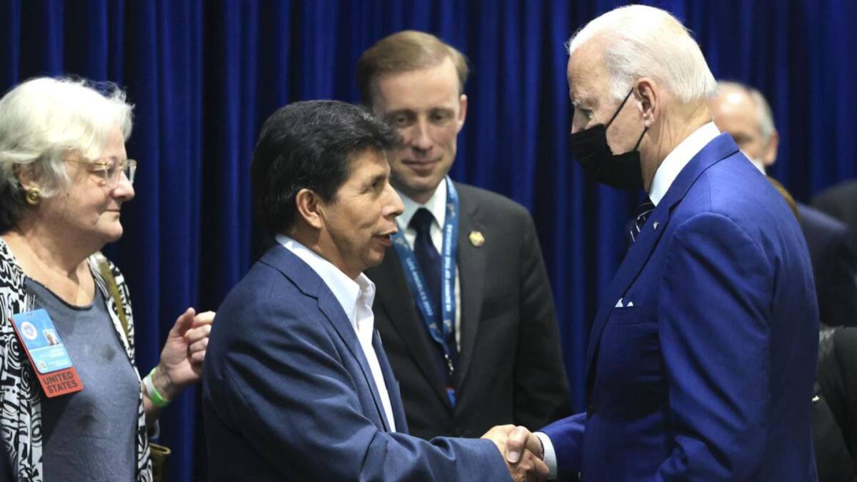 Pedro Castillo y Joe Biden. Foto: ANDINA