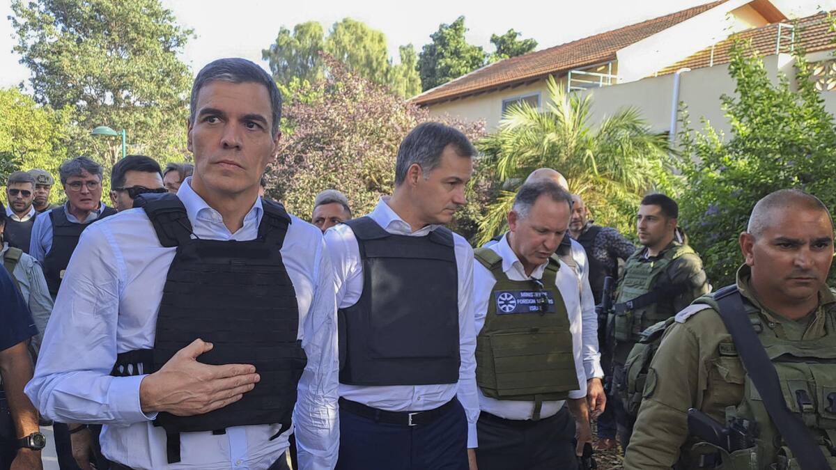 Pedro Sánchez en su visita a Israel. Foto: EFE