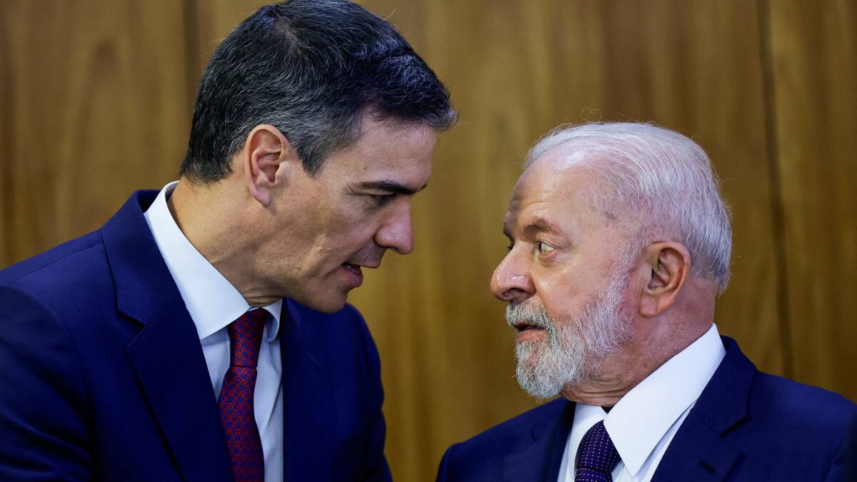 Pedro Sánchez y Lula da Silva en Planalto. Foto: REUTERS