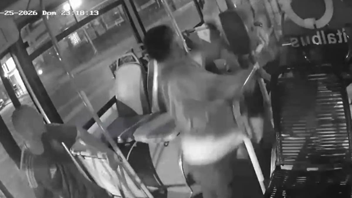 Pelea entre un chofer de la línea 113 y un pasajero.