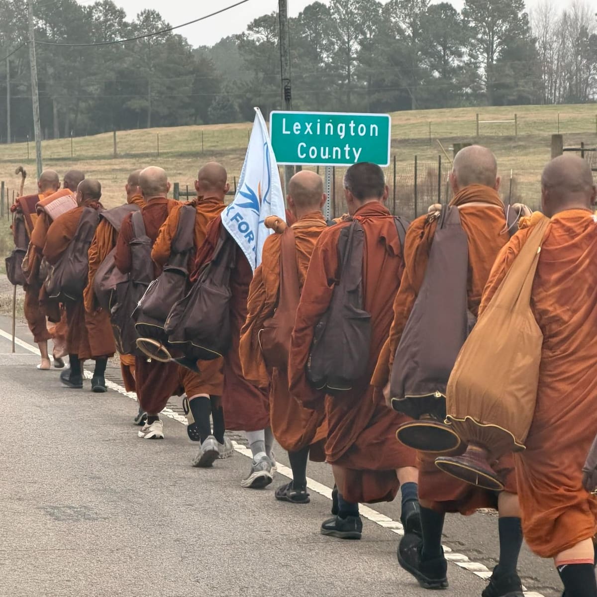 Peregrinación budista por la paz en Estados Unidos.