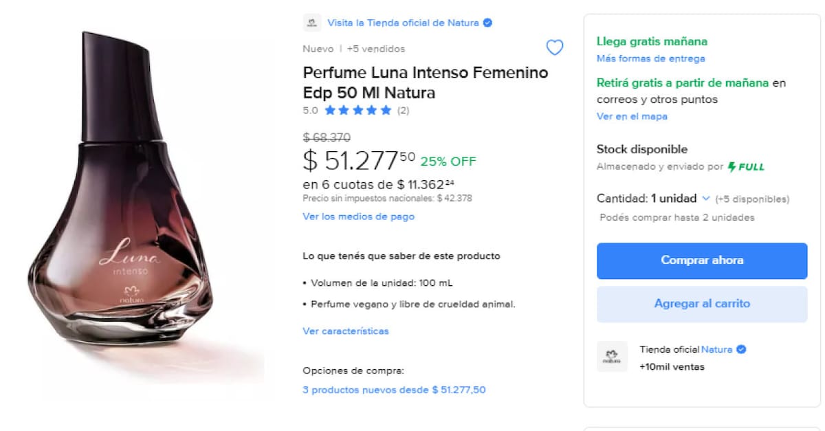 Perfumes nacionales que son dupes de importados. Foto Mercado Libre