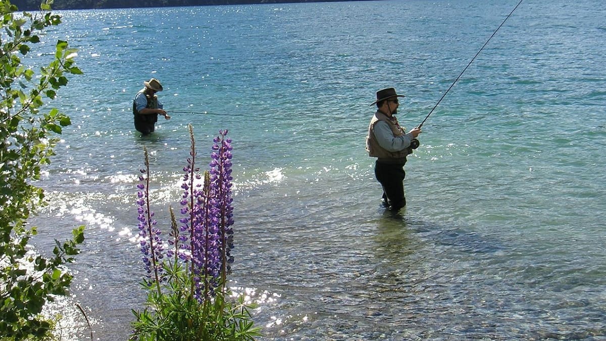 Pesca deportiva en la Patagonia.