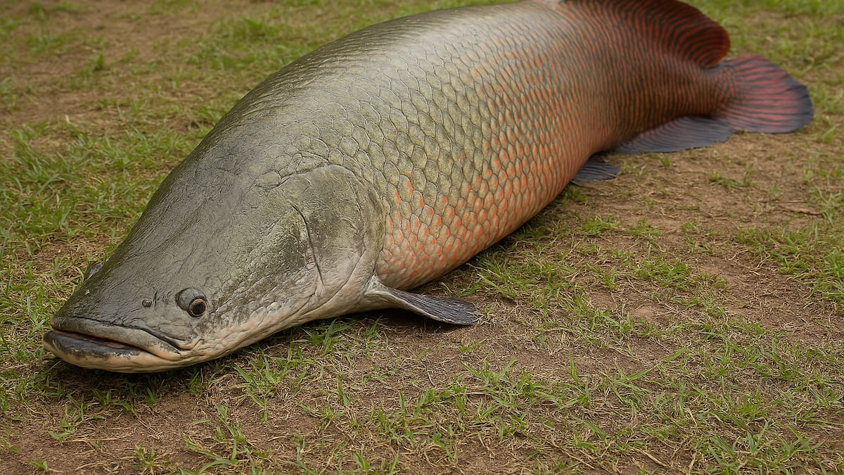 Impactante hallazgo en la Amazonía: capturan un pez gigante de 160 kilos que puede respirar fuera del agua