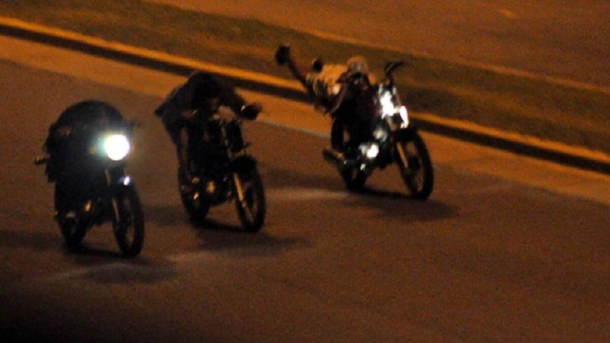 Picada de motos en Mar del Plata, NA