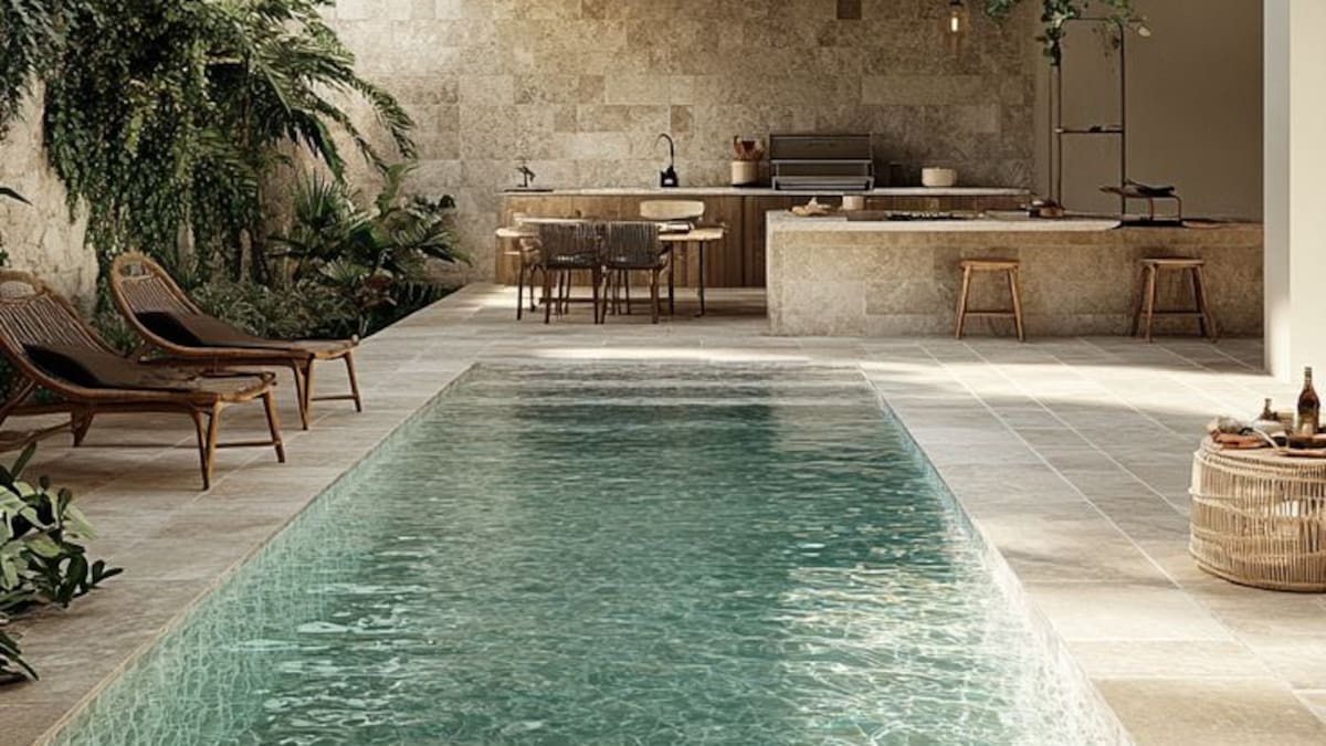Las piletas celestes ya no se usan: la tendencia del verano 2026 que realza el color del agua y crea un efecto turquesa