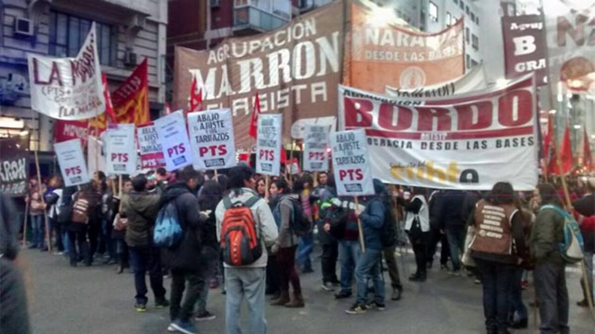 Piquete en Callao y Corrientes