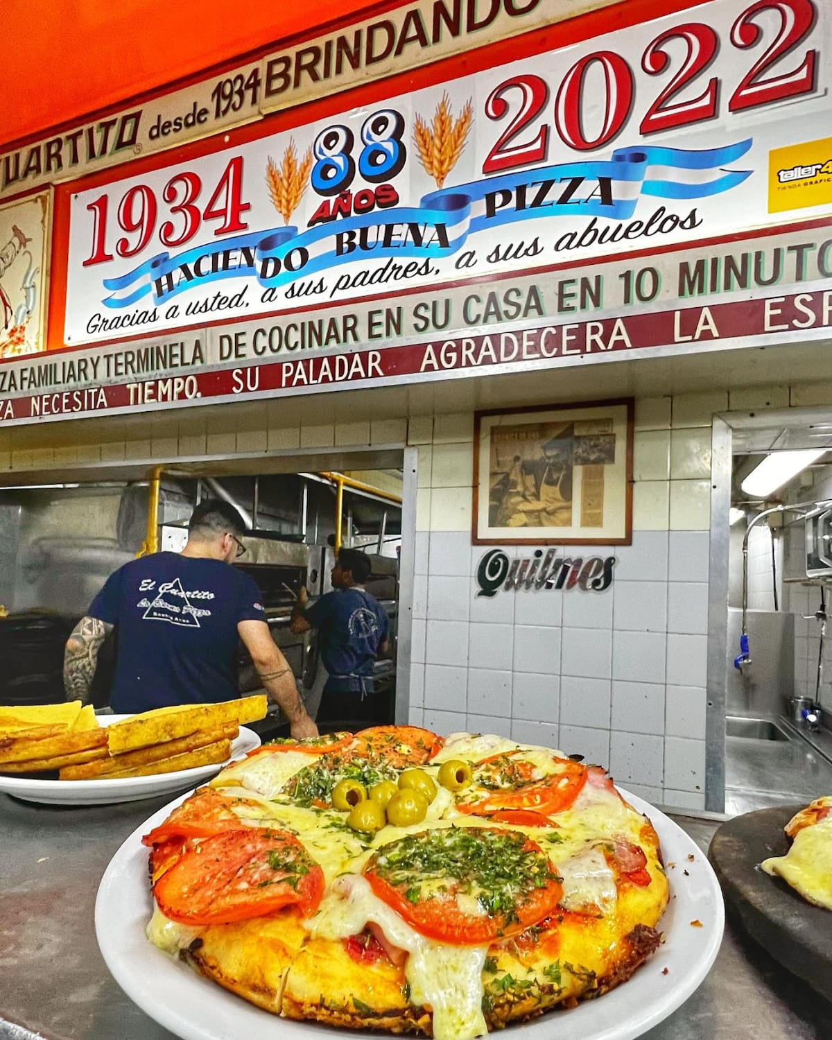 Pizzería El Cuartito. Foto: Instagram @recorre.ba