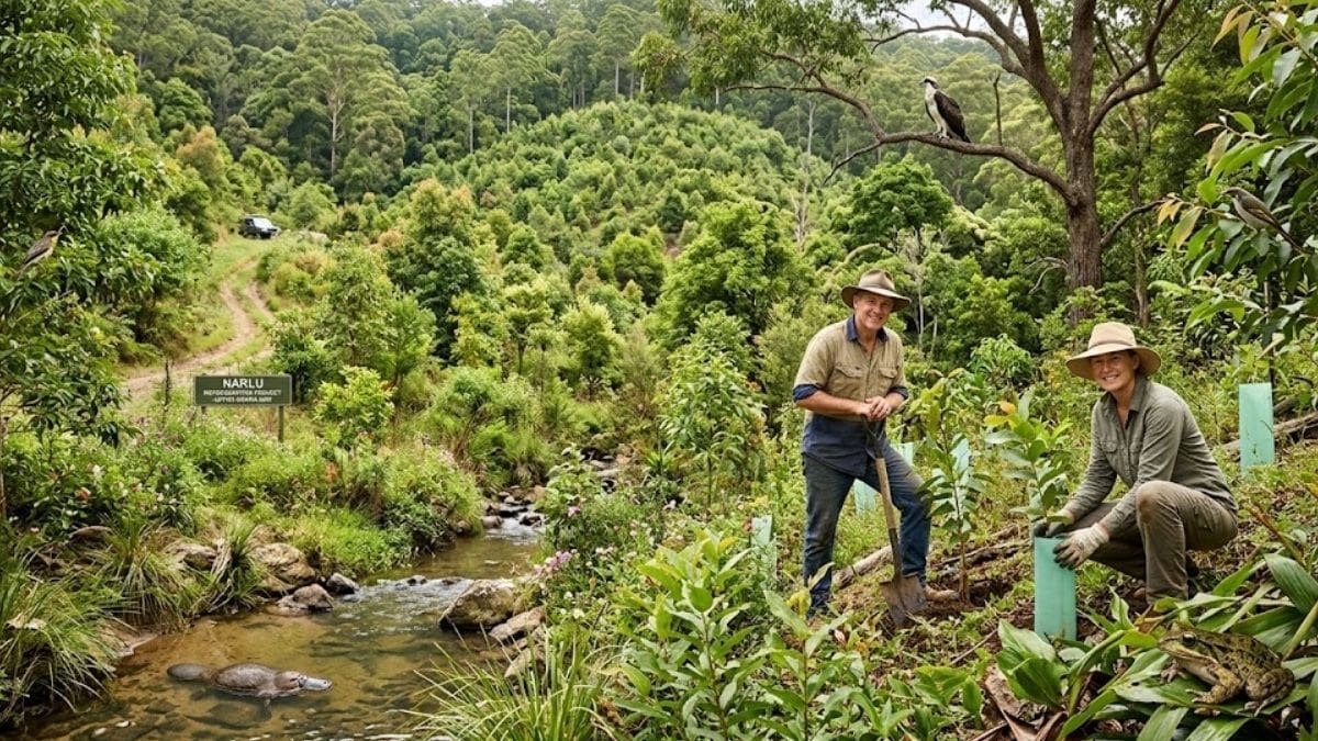 Una pareja compró un campo en 2020, plantó 34.000 árboles y aparecieron especies que no conocían