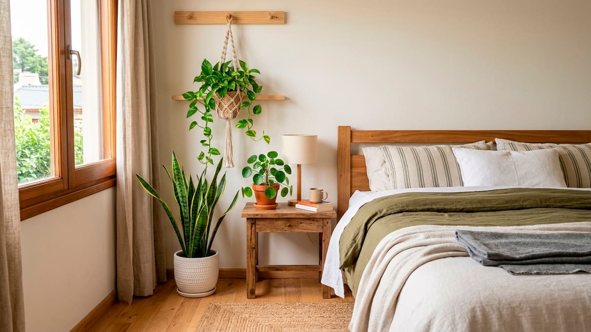 Plantas de interior en una habitación.