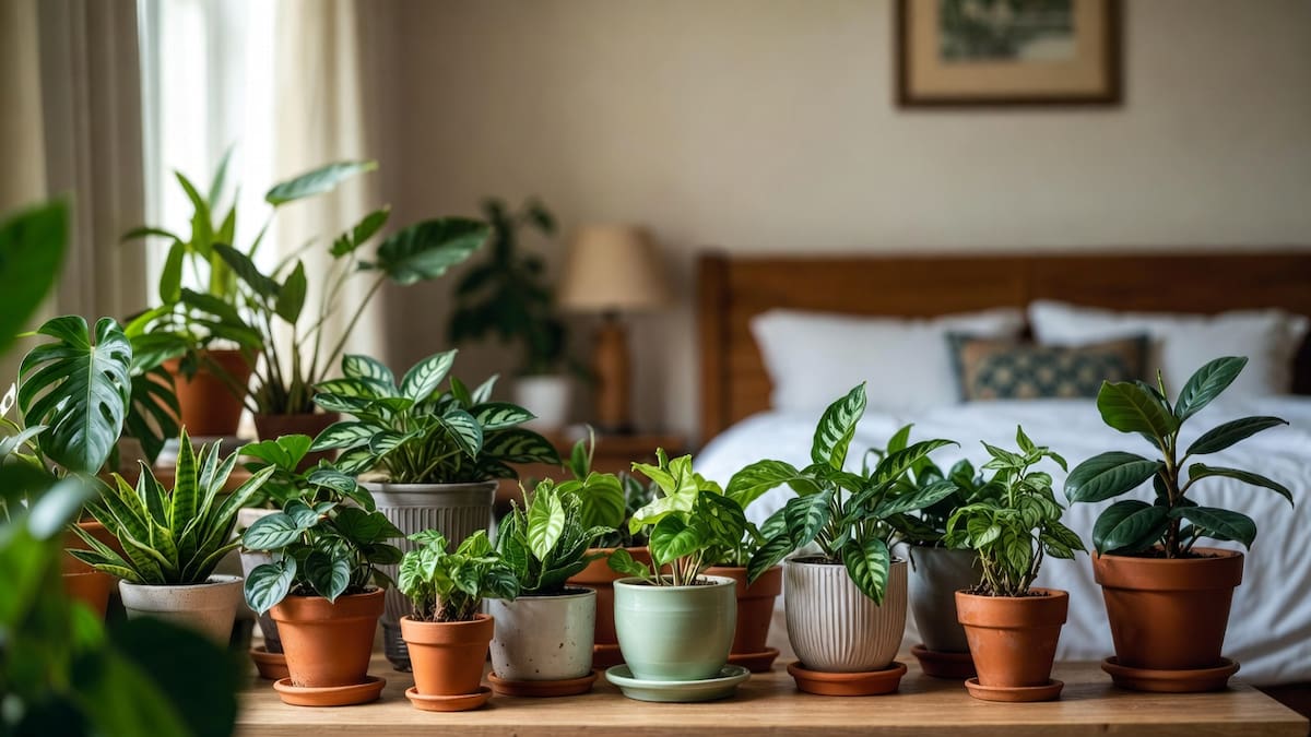 Plantas, dormitorio.