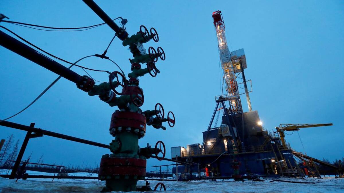 Plataforma de perforación en el yacimiento petrolífero de Yarakta. Foto: Reuters.