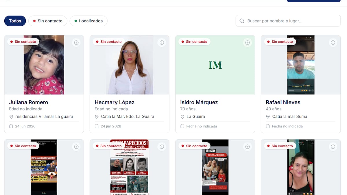 Desaparecidos terremotos Venezuela y Venezuela te busca: los canales digitales habilitados para colaborar con información