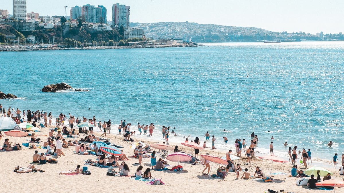 Playa de Viña del Mar, Chile.