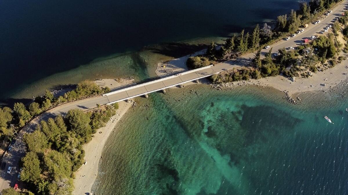 Playa Sin Viento, Bariloche. Foto Instagram @agu.devani.