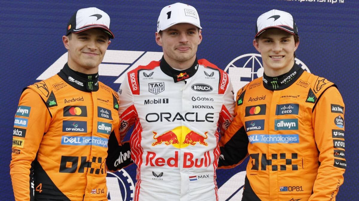 Podio de la clasificación del Gran Premio de Japón. Foto: EFE.