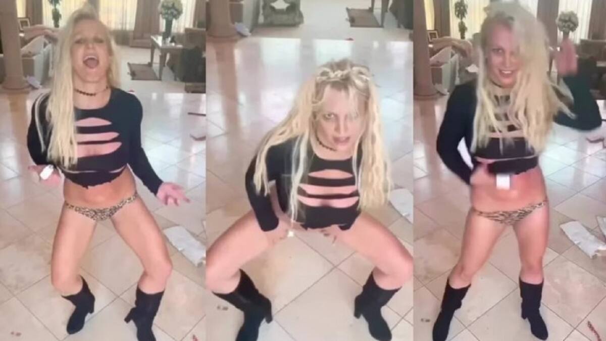 Polémico baile de Britney Spears. Foto: captura.