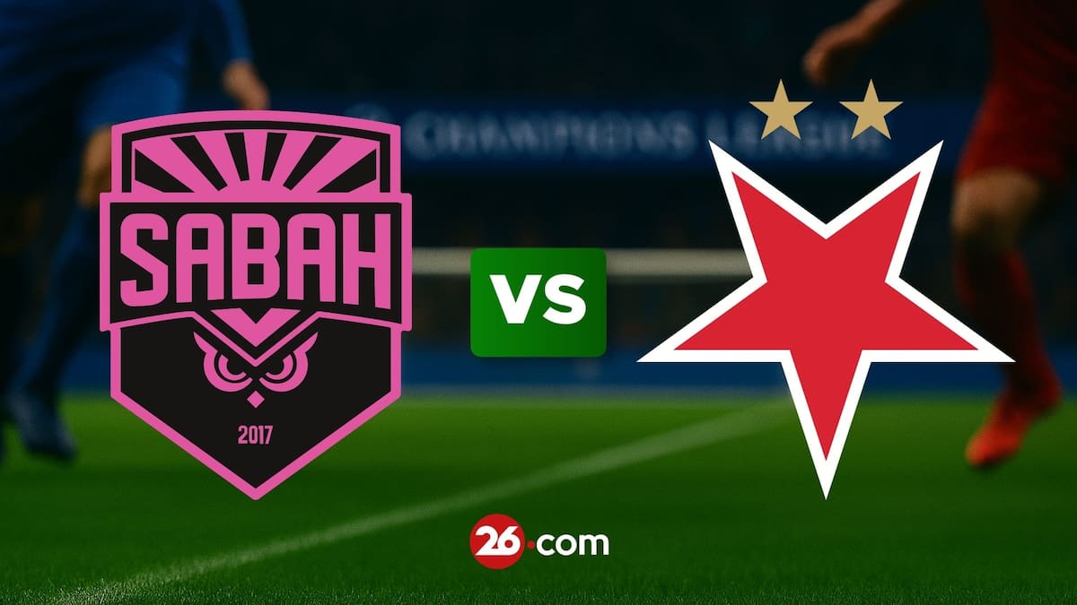 Portada de Sabah vs Slavia Praga por la Champions League.