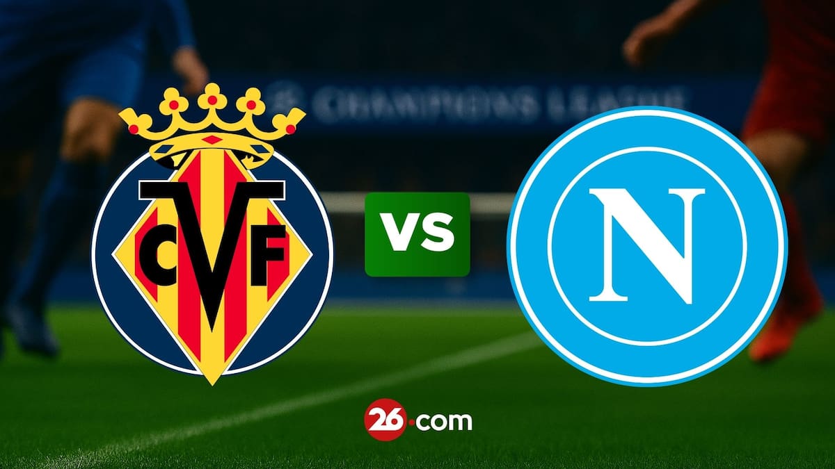 Portada de Villarreal vs Napoli por la Champions League.