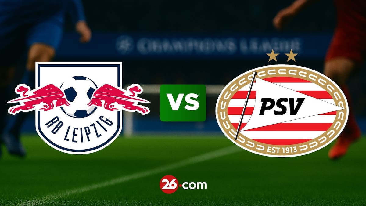 Portada de RB Leipzig vs PSV por la Champions League.