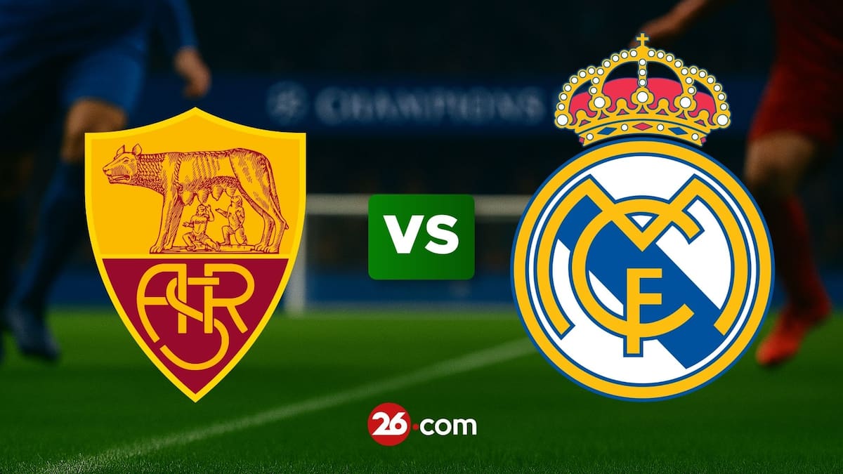 Portada de AS Roma vs Real Madrid por la Champions League.