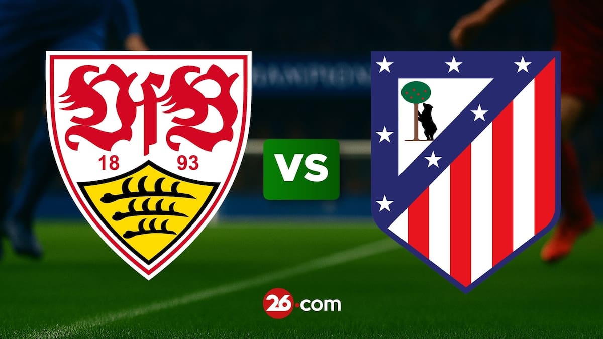 Portada con los escudos de Stuttgart vs Atlético Madrid