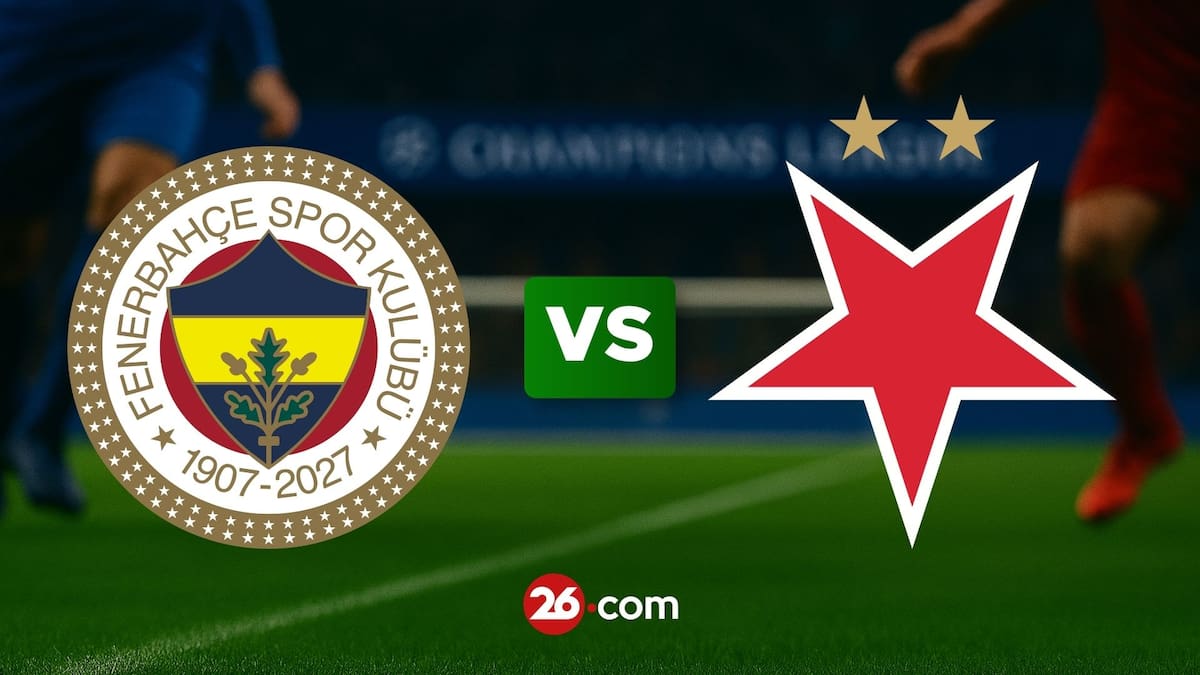 Portada con los escudos de Fenerbahce vs Slavia Praga